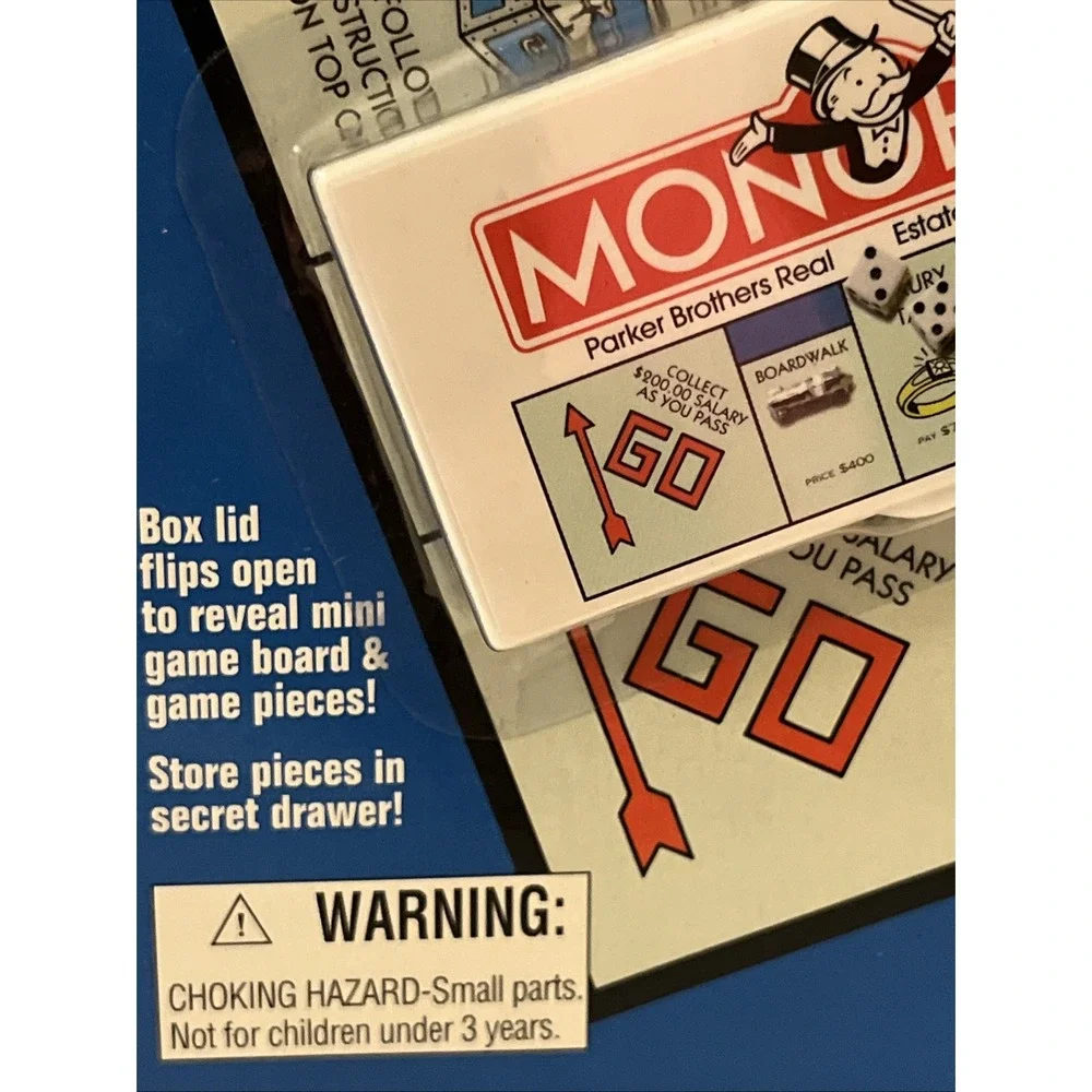 Monopoly Game Keychain 1998 Hasbro Real Mini Game Vintage Collectible - NEW‎